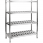 Rayonnage inox ajouré 1000 x 500 x 1700 mm