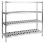 Rayonnage inox ajouré 1200 x 500 x 1700 mm