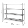 Rayonnage inox ajouré 1200 x 500 x 1700 mm