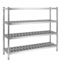 Rayonnage inox ajouré 1500 x 500 x 1700 mm