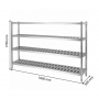 Rayonnage inox ajouré 1800 x 500 x 1700 mm