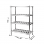 Rayonnage inox ajouré 800 x 500 x 1700 mm
