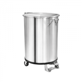 Poubelle inox 100L à pédale - modèle déclassé