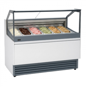 Vitrine crème glacée professionnelle 6+6 bacs