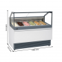 Vitrine crème glacée professionnelle 6+6 bacs