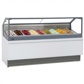 Vitrine crème glacée professionnelle 9+9 bacs
