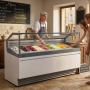 Vitrine crème glacée professionnelle 9+9 bacs