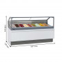 Vitrine crème glacée professionnelle 9+9 bacs