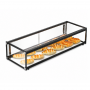 Vitrine neutre 48L noire simple portes coulissantes produits