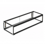 Vitrine neutre 48L noire simple portes coulissantes