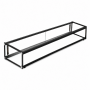 Vitrine neutre 68L noire simple portes coulissantes