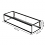 Vitrine neutre 48L noire simple portes coulissantes dimensions : 920 x 330 x 200