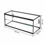 Vitrine neutre 120L noire 2 rangées portes coulissantes dimensions : 920 x 398 x 381