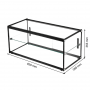 Vitrine neutre 90 L noire 2 rangées portes coulissantes dimensions : 830 x 368 x 366