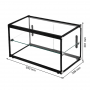 Vitrine neutre 65L noire 2 rangées portes coulissantes dimensions : 550 x 398 x 381