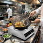 Plaque induction Wok Inox