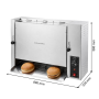 Toasteur Vertical Professionnel - 1 800 Toats/Heure dimensions 890 x 330 x 580 mm