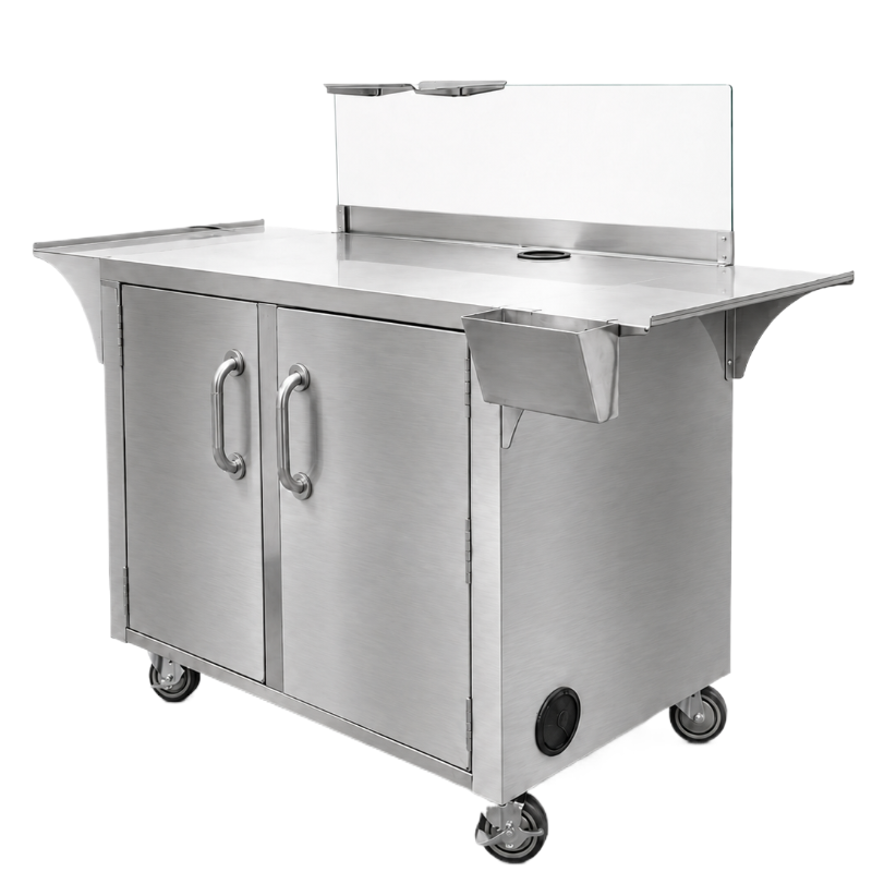 Chariot à crêpes multi-usage ambulant