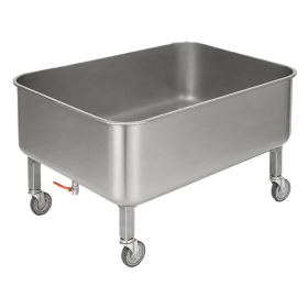Chariot à lavage avec robinet de vidange 200 litres