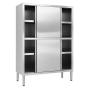 Armoire de rangement inox avec portes coulissantes – 1200 x 500 x 2000 mm