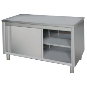 Meuble Neutre Inox Central - Profondeur 600 mm