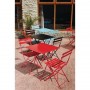 2 Chaises de terrasse en acier vertes