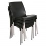 4 Chaises bistro empilables noires