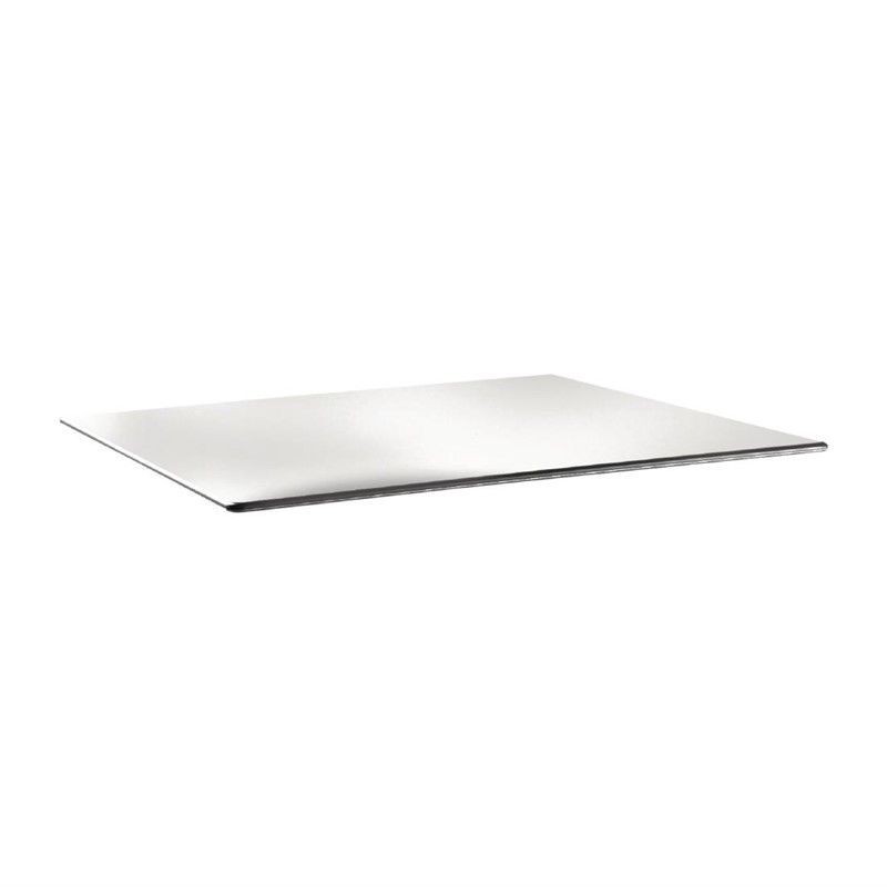 Plateau de table rectangulaire 120x80cm blanc pur