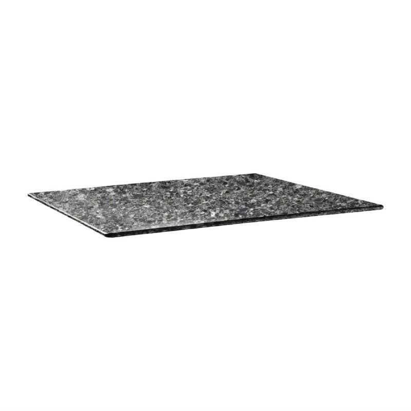 Plateau de table rectangulaire 120x80cm granite noir