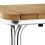 Table carrée en frêne et aluminium 700mm