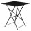 Table de terrasse carrée en acier noire 600mm