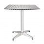 Table bistro carrée acier inoxydable 700mm