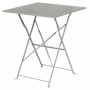 Table de terrasse carrée en acier grise 600mm