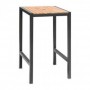 Mange-debout carré en acier et acacia 60 cm
