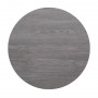 Plateau de table rond 600mm épaisseur 48mm effet bois gris