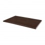 Plateau de table rectangulaire pré percé Bolero marron foncé