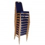 4 Chaises de banquet à dossier carré bleues