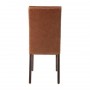 2 Chaise dossier haut en simili cuir Bolero marron patiné