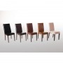 2 Chaise dossier haut en simili cuir Bolero marron patiné