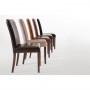 2 Chaise dossier haut en simili cuir Bolero marron patiné