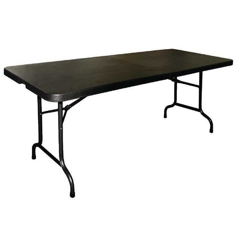 Table pliable au centre noire 1829mm