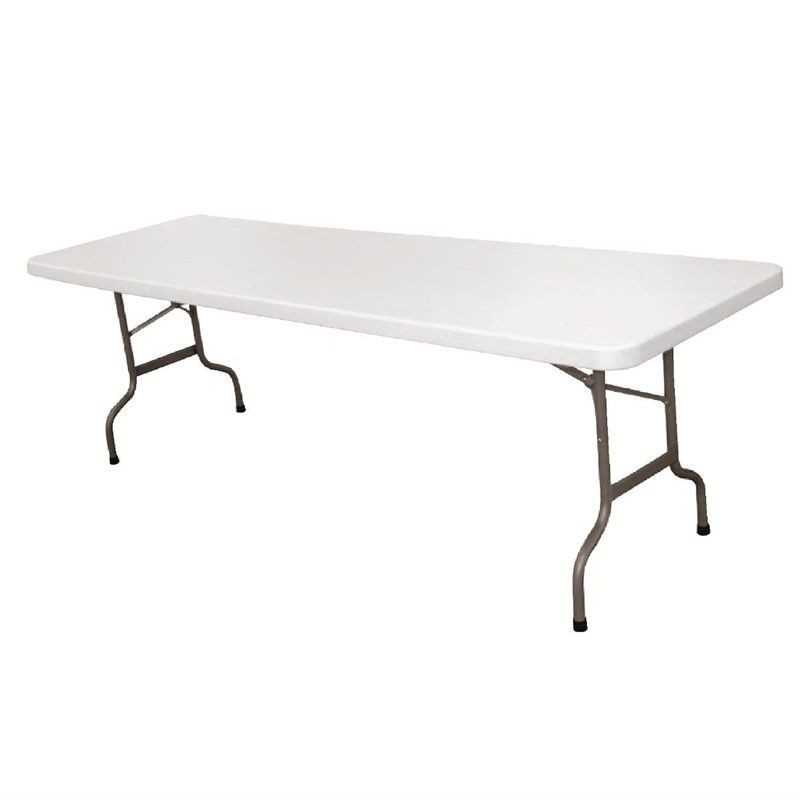 Table pliable au centre blanche 2430mm