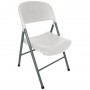 2 Chaises pliantes blanches et grises