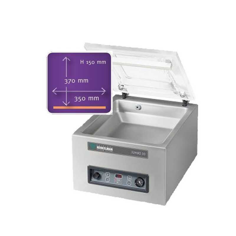 HENKELMAN - Machine sous-vide double cloche avec 2 barres de soudure de 660  mm