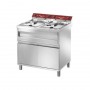 Friteuse grand débit sur coffre double 2x12L