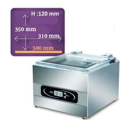 Machine sous vide à poser pour boucherie professionnelle, 8 m³/h - soudure  280 mm