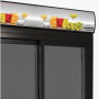Armoire réfrigérée 780 litres, noire, avec 2 portes coulissantes - Combisteel