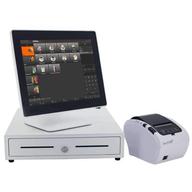 Caisse enregistreuse tactile avec lecteur code barre, tiroir caisse et  imprimante multifonctions, pour boulangeries et patisseries