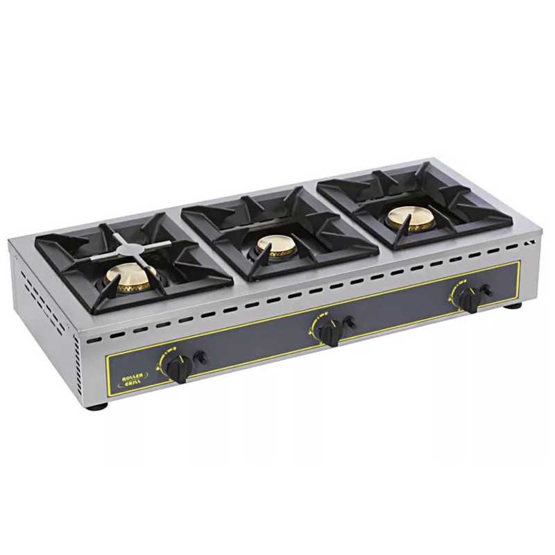 Réchaud gaz professionnel 3 feux - Roller Grill