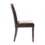 2 Chaises en simili cuir marron foncé